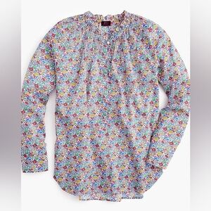 J. CREW Ruffle classic popover shirt in Liberty Fabric Favourite Flowers Sz 4